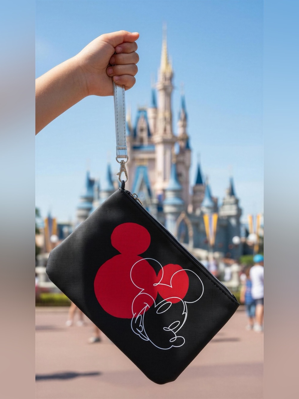 Disney X Dani by Danielle Nicole Black and Red Mickey Wristlet Pouch